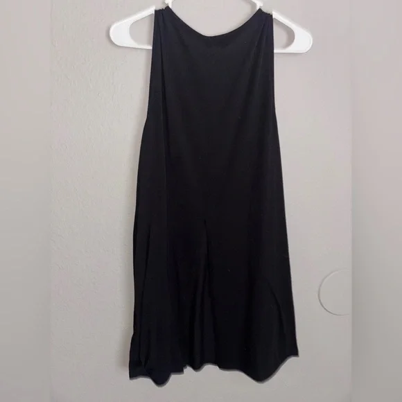 New SUPER Sexy ASOS Black Super Soft Slit Black Sexy Casual Mini Dress - Picture 12 of 12